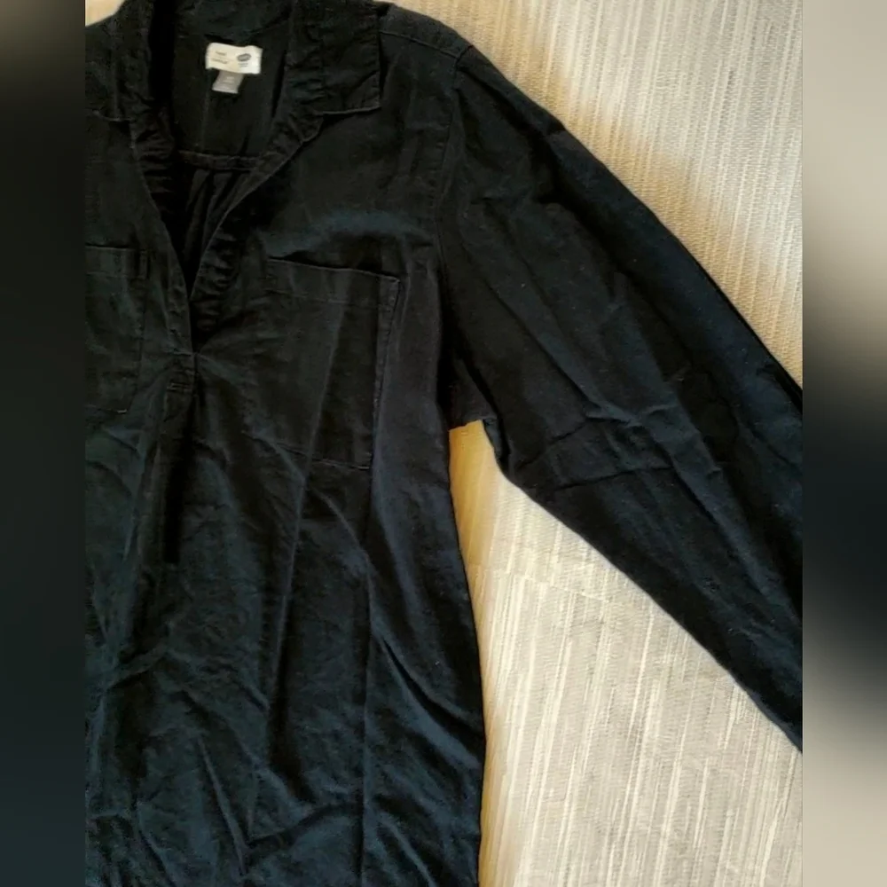 Old Navy Black Linen Blend Tunic Plus Paisley Leggings Curated Outfit Size 2X - Picture 4 of 6